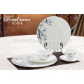 Ensembles de vaisselle de glaçage de craquelé coloré de porcelaine fine pour 6 personnes